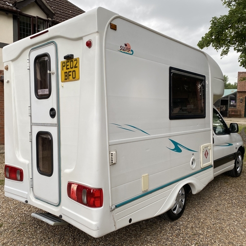2002 Nu Venture Surf Camper Van Motorhome Citroen Berlingo 1.9D - 78694 Miles