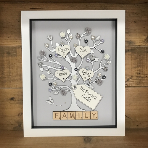 Large “ floral “ family tree frame