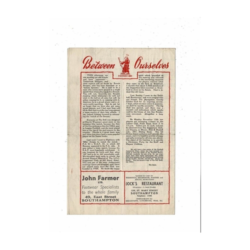 1948/49 Southampton v Tottenham Hotspur Football Programme