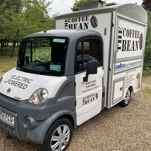 Towability Coffee Food Catering Van Stand Inside Aixam Mega Electric 464 MILES