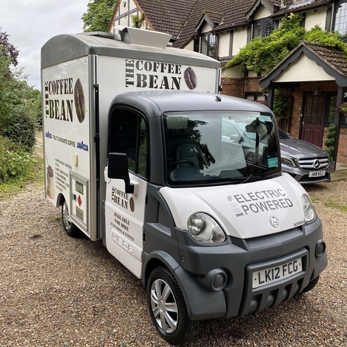 Towability Coffee Food Catering Van Stand Inside Aixam Mega Electric 464 MILES
