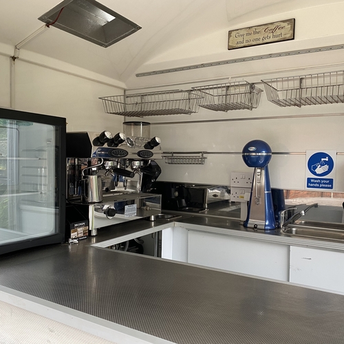 Towability Coffee Food Catering Van Stand Inside Aixam Mega Electric 464 MILES
