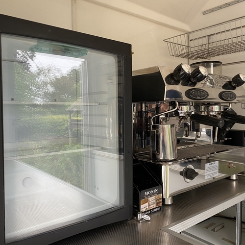 Towability Coffee Food Catering Van Stand Inside Aixam Mega Electric 464 MILES