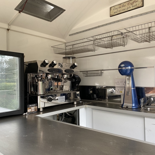 Towability Coffee Food Catering Van Stand Inside Aixam Mega Electric 464 MILES