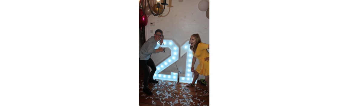 Light Up 21 Numbers, white
