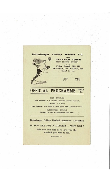 Latest Football Programmes Listed today