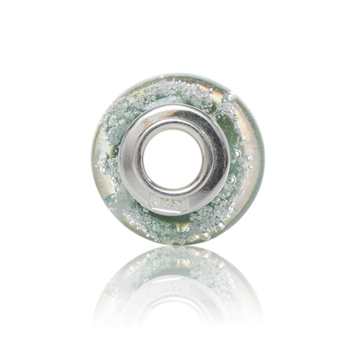 Seafoam Cremation Glass Charm Bead