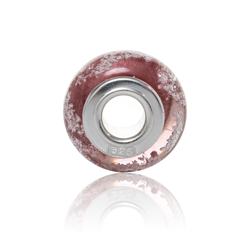 Plum Cremation Glass Charm Bead