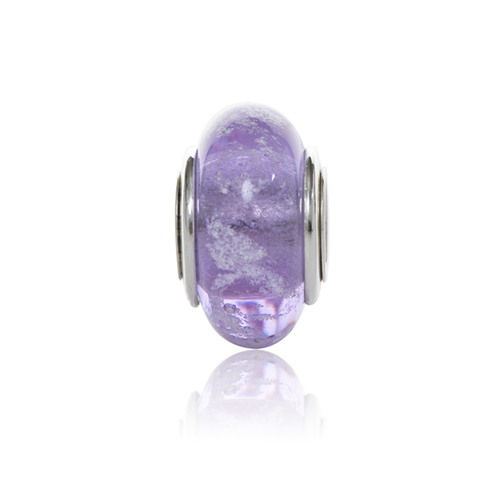 wisteria Cremation Glass Charm Bead