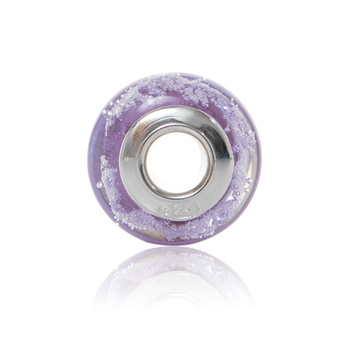 wisteria Cremation Glass Charm Bead