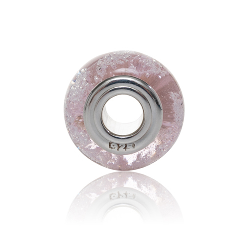 Blush Cremation Glass Charm Bead
