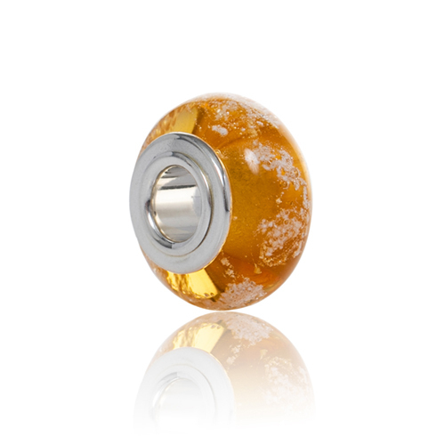 Honey Cremation Glass Charm Bead