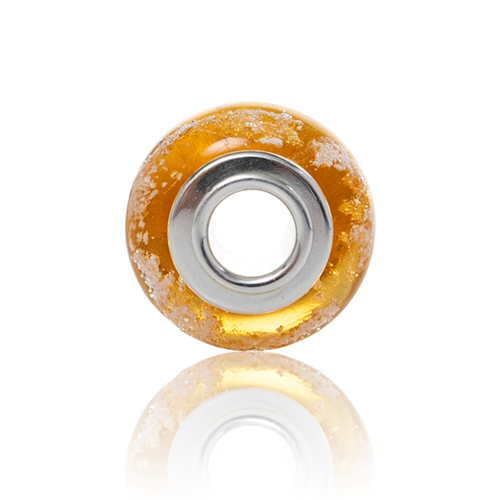 Honey Cremation Glass Charm Bead