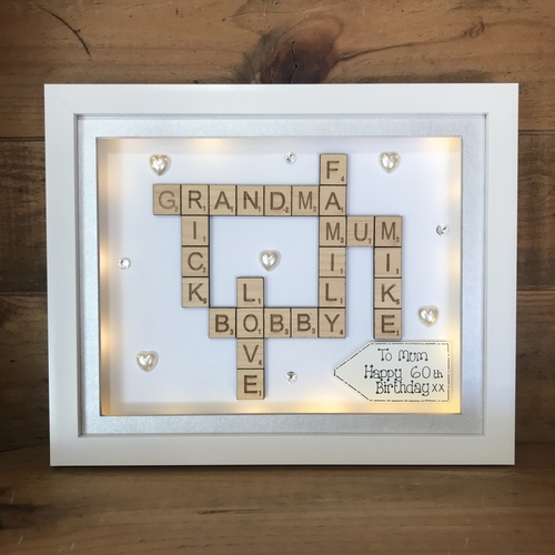 Family Name Scrabble Word Art