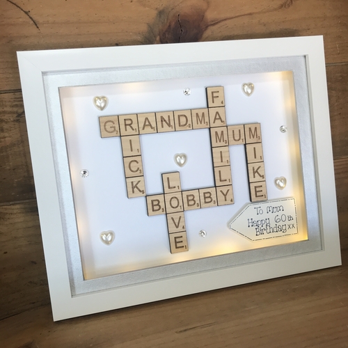 Family Name Scrabble Word Art