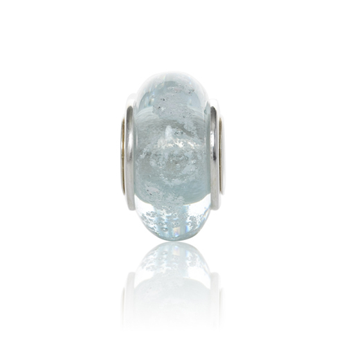 Raindrop Cremation Glass Charm Bead