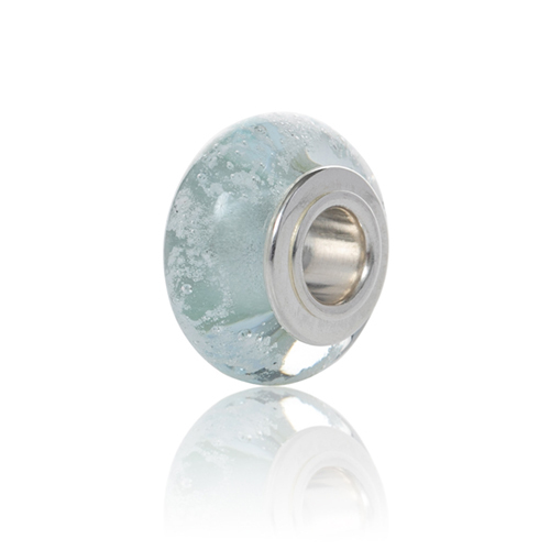 Raindrop Cremation Glass Charm Bead