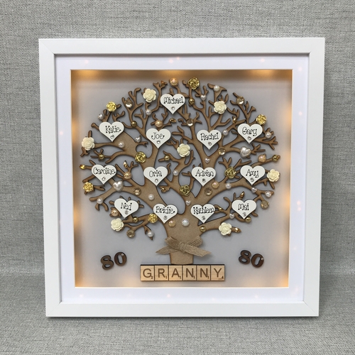 LED XL “ Floral Family Tree Frame “