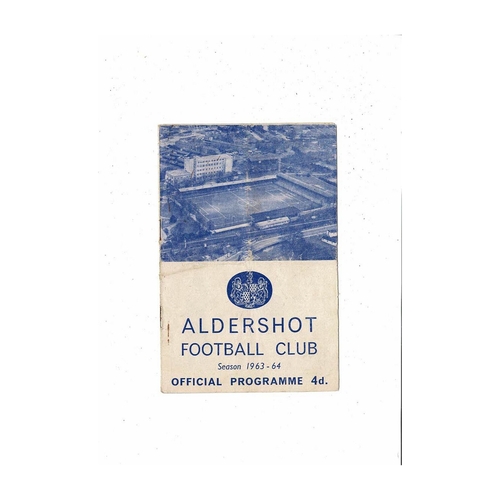 1963/64 Aldershot v Workington Football Programme