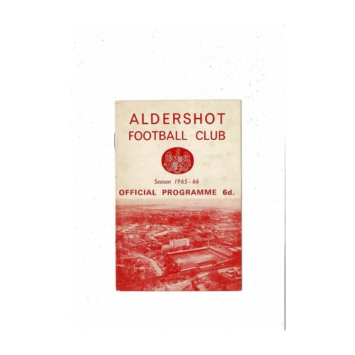 Aldershot Home Football Programmes