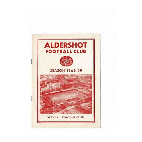 Aldershot Home Football Programmes