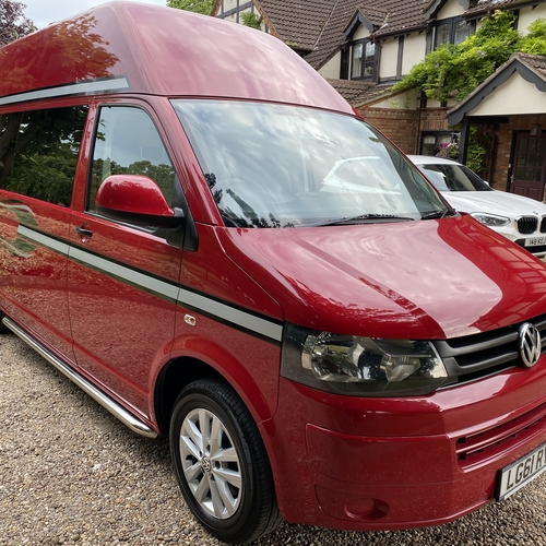 2011 (61)reg VW Transporter T5 High Top LWB T30 84TDi Camper Van 2 Berth