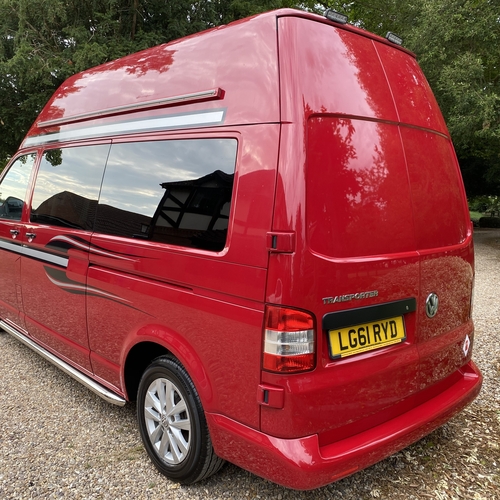2011 (61)reg VW Transporter T5 High Top LWB T30 84TDi Camper Van 2 Berth