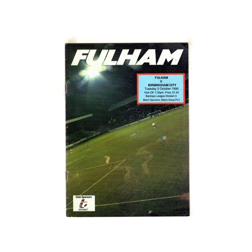 Fulham Home Football Programmes