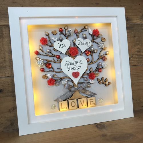 LED floral engaged frame