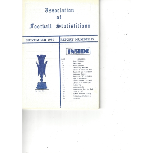 The Association of Football Statisticians Report No. 15