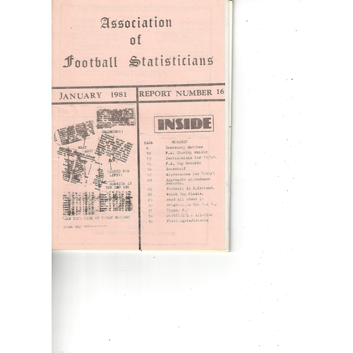 The Association of Football Statisticians Report No. 16