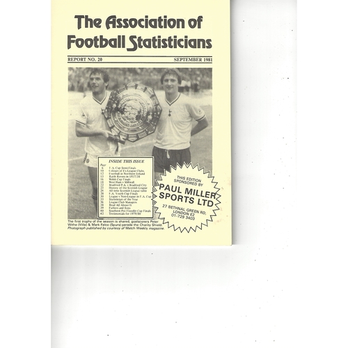The Association of Football Statisticians Report No. 20
