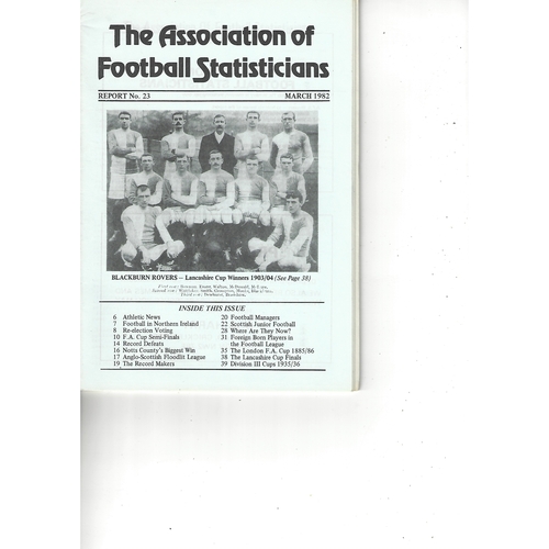 The Association of Football Statisticians Report No. 23