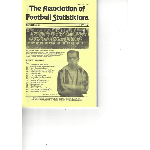 The Association of Football Statisticians Report No. 25