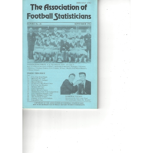 The Association of Football Statisticians Report No. 26
