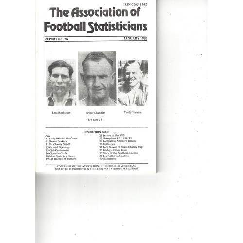 The Association of Football Statisticians Report No. 28