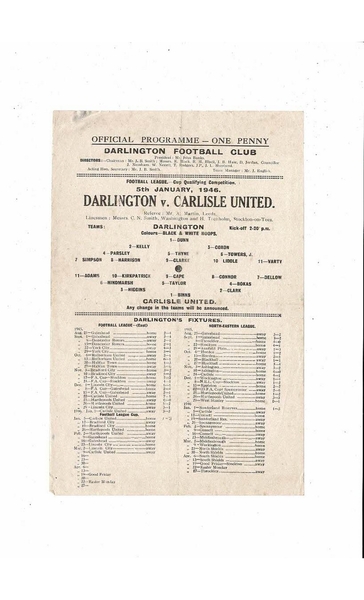 Today's Football Programme updates
