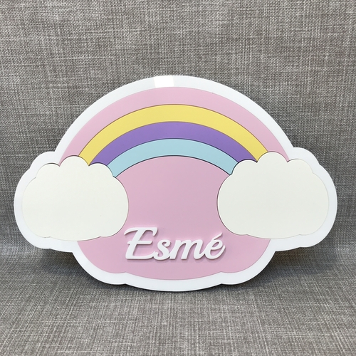 Rainbow door plaque