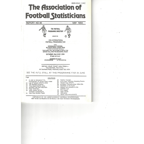 The Association of Football Statisticians Report No. 36