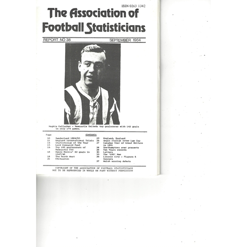The Association of Football Statisticians Report No. 38