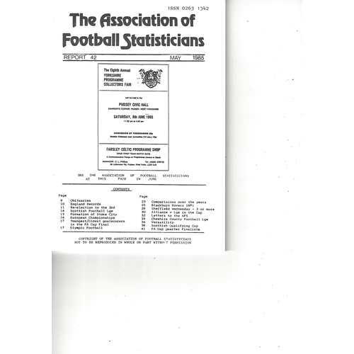 The Association of Football Statisticians Report No. 42