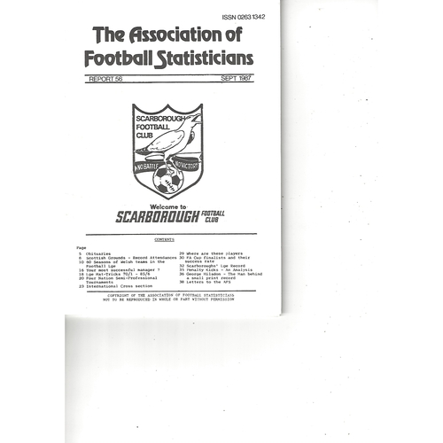 The Association of Football Statisticians Report No. 56