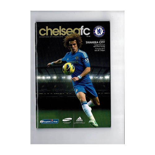 2012/13 Chelsea v Swansea League Cup Semi Final Football Programme