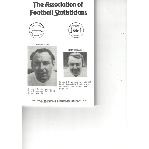 The Association of Football Statisticians Report No. 66