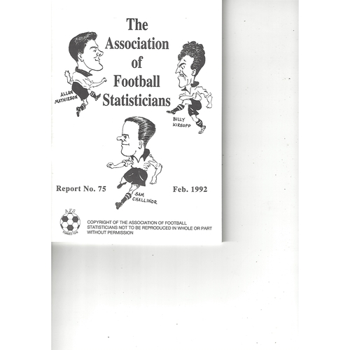The Association of Football Statisticians Report No. 75