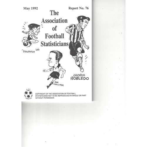 The Association of Football Statisticians Report No. 76