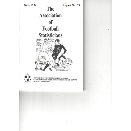 The Association of Football Statisticians Report No. 78