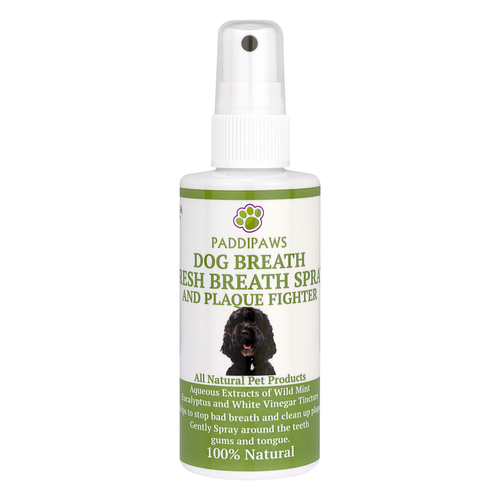 100% Natural Oral Hygiene for Dogs. Fresh Breath and Plaque Buster Spray