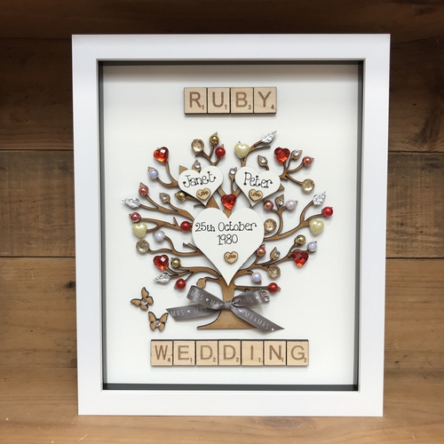 Ruby wedding frame
