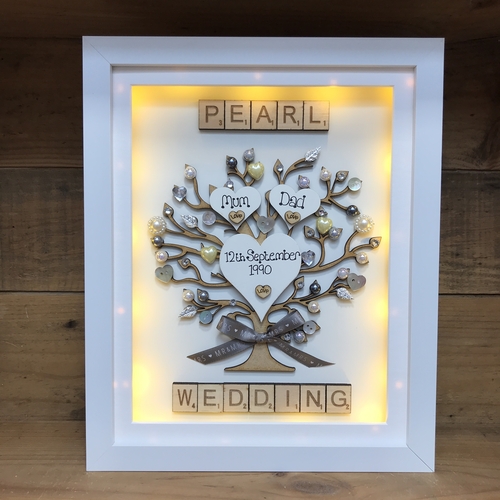 Pearl wedding frame